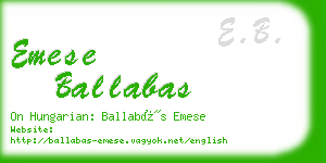 emese ballabas business card